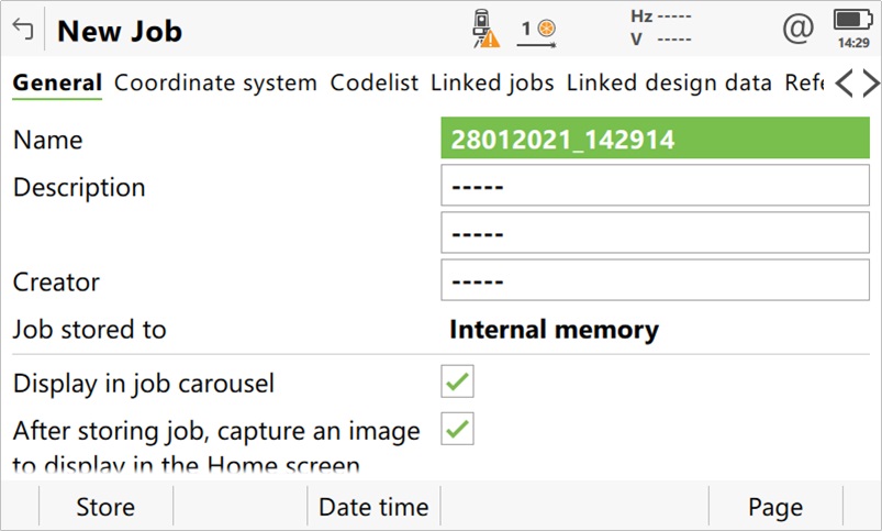 date and time button